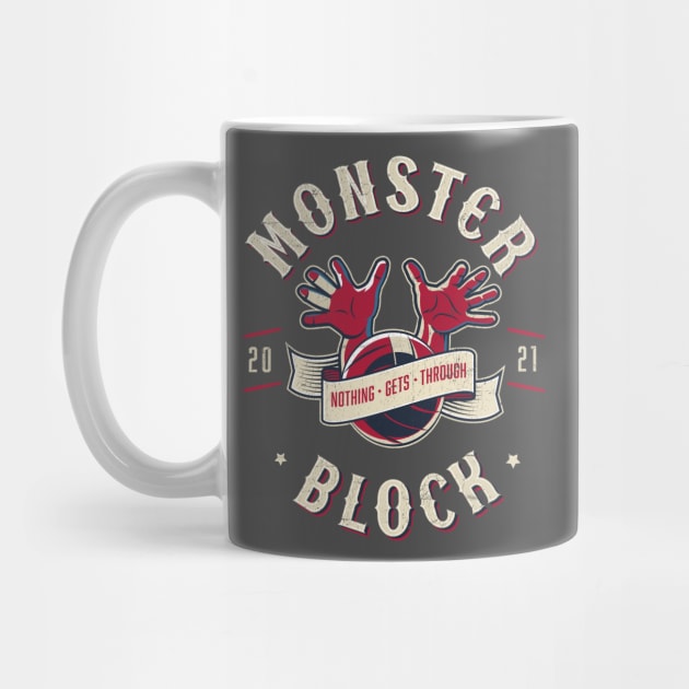 Monster Block, Biker-style design by Volleyball Merch